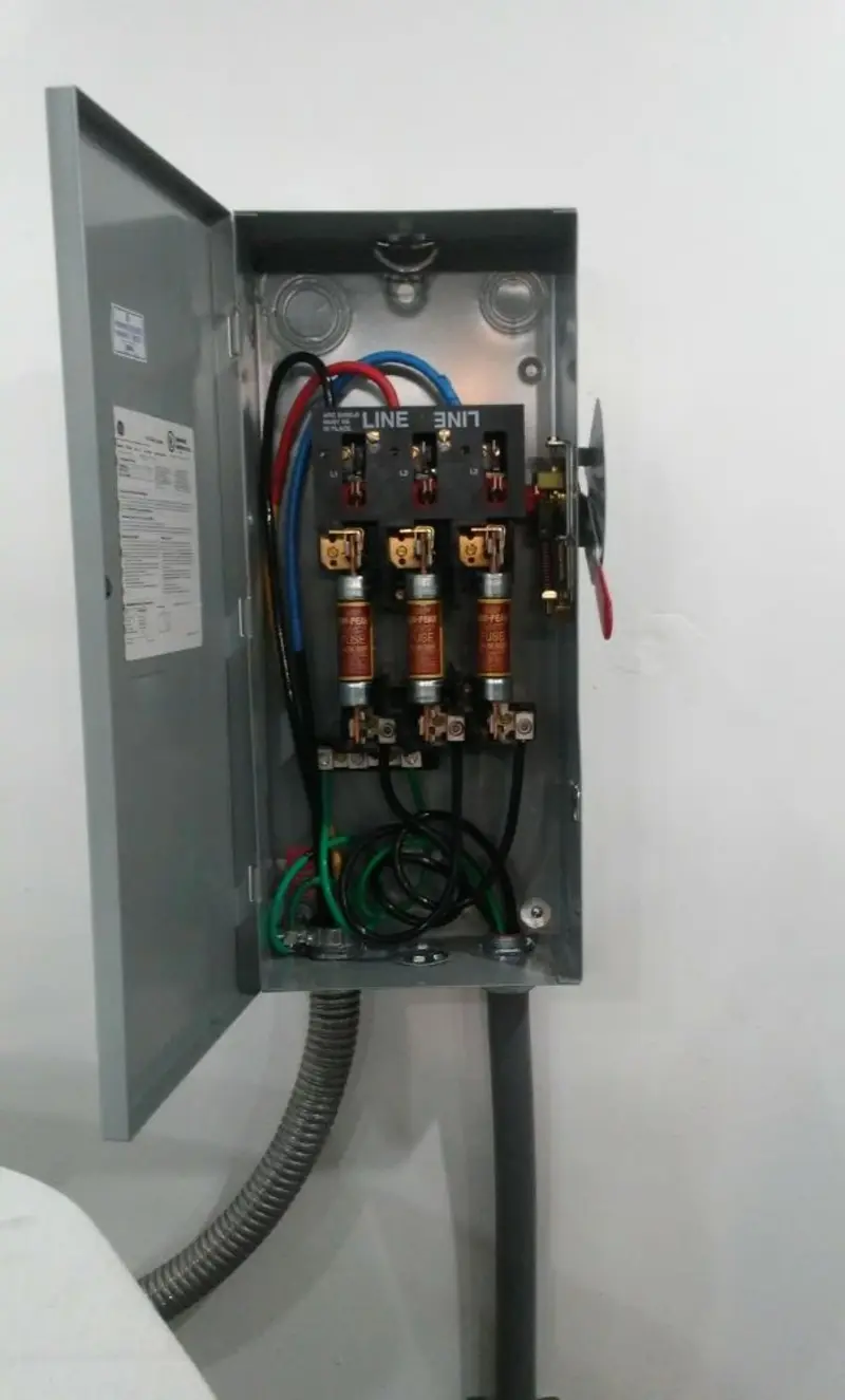 Three-phase disconnect switch installed for Electrical Wiring & Rewiring in Lindon