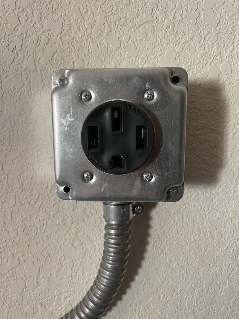 NEMA 14-50 outlet installed for Electrical Panel Upgrade in Lindon